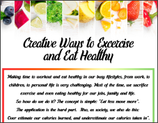 Exercise and Eat Healthy Infographic